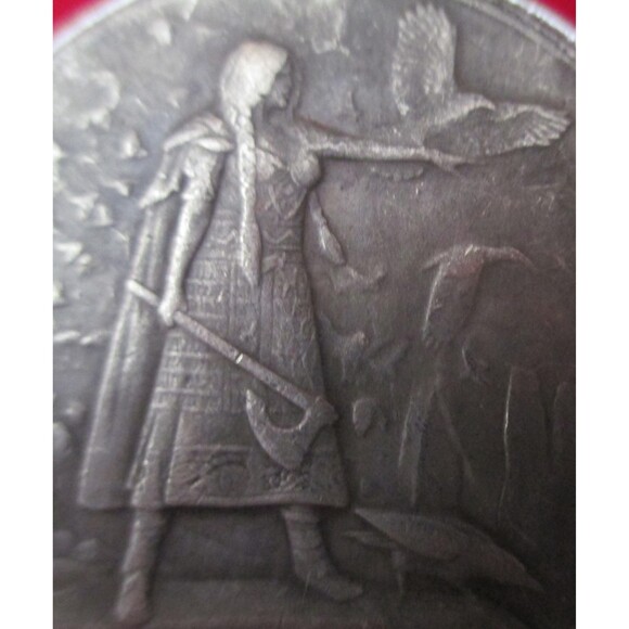 Morrigan the Queen of Battles – 24 Inch Sterling Silver Necklace, Coin-Pendant - Picture 6 of 9